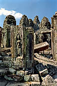 Angkor Thom - Bayon temple, east gopura of the third enclosure, bas-reliefs 